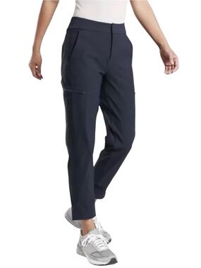 Athleta Wander Hybrid Cargo Pant Straight Leg Navy Blue Size 16